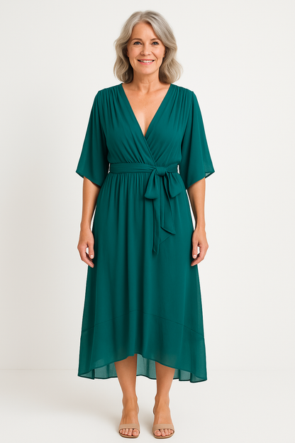 Claire™ | Tie-Waist Midi Dress