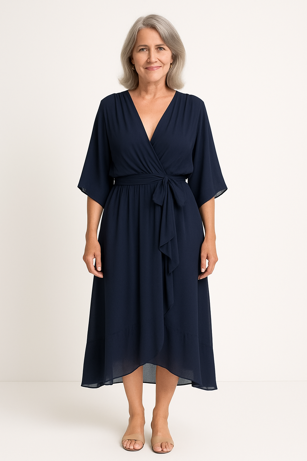 Claire™ | Tie-Waist Midi Dress